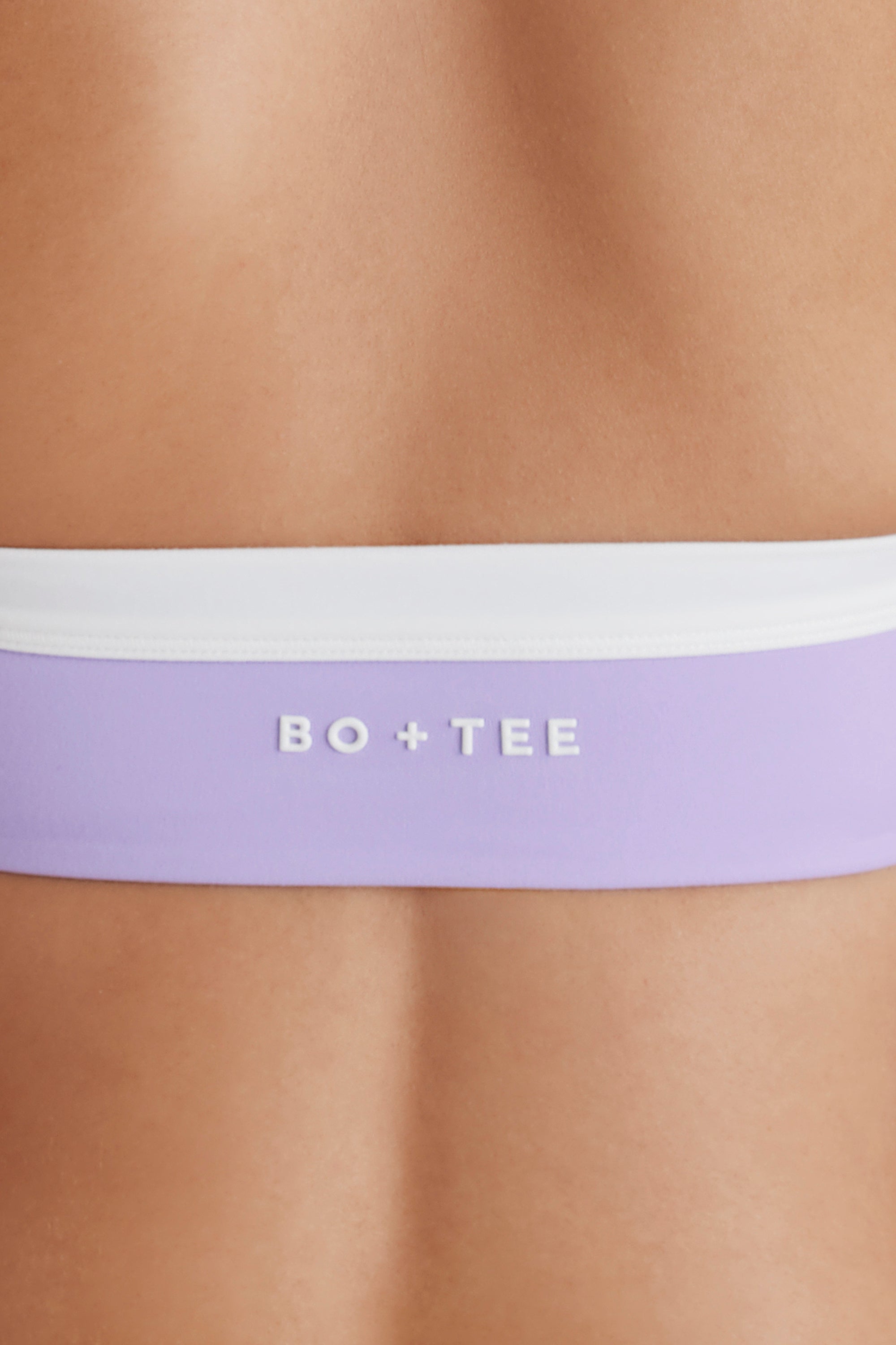 Soft Active Twist-Front Halterneck Sports Bra in Lilac - Image 6