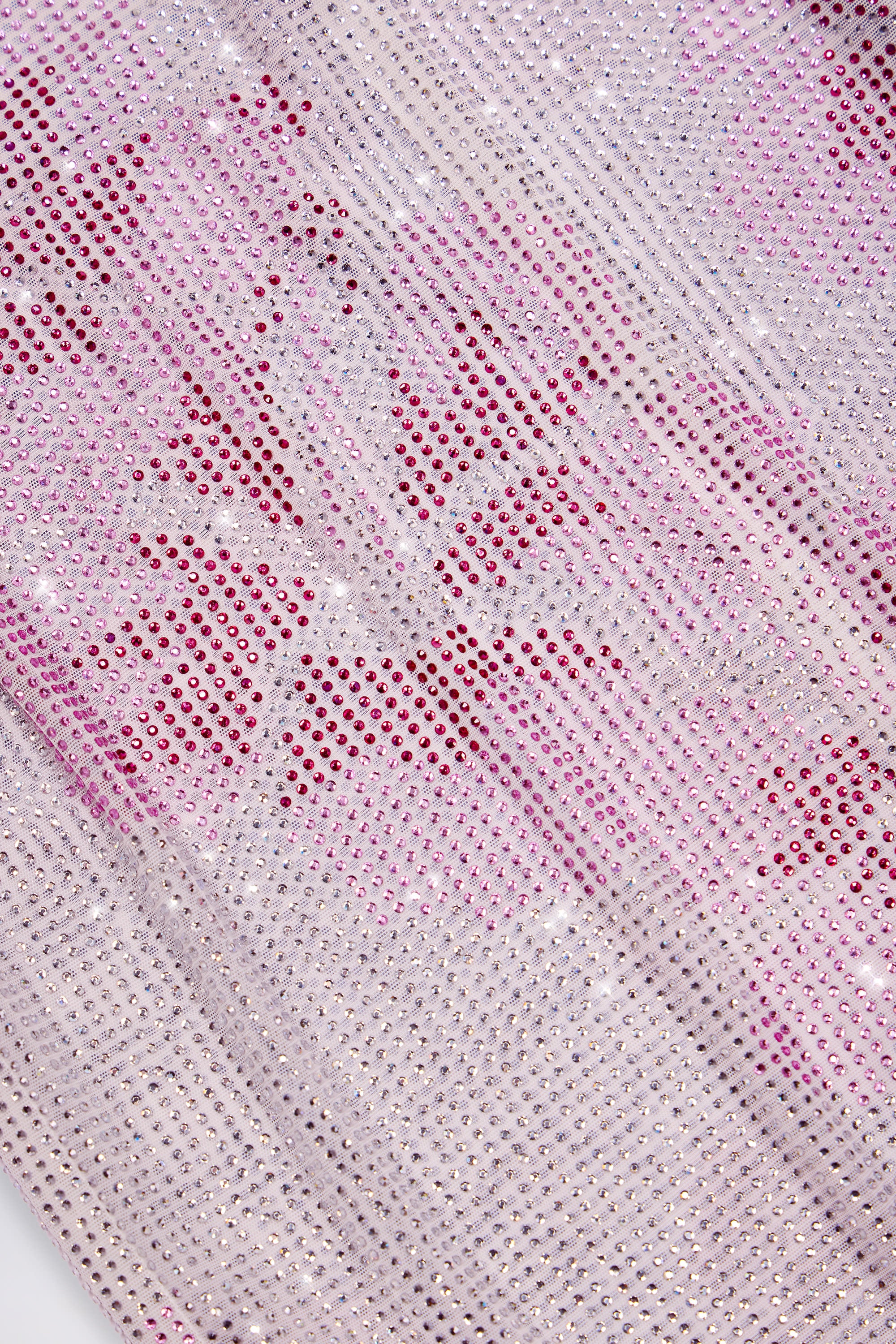 Soleya Embellished Cowl-Neck Maxi Dress in Pink and White Hotfix - Image 6