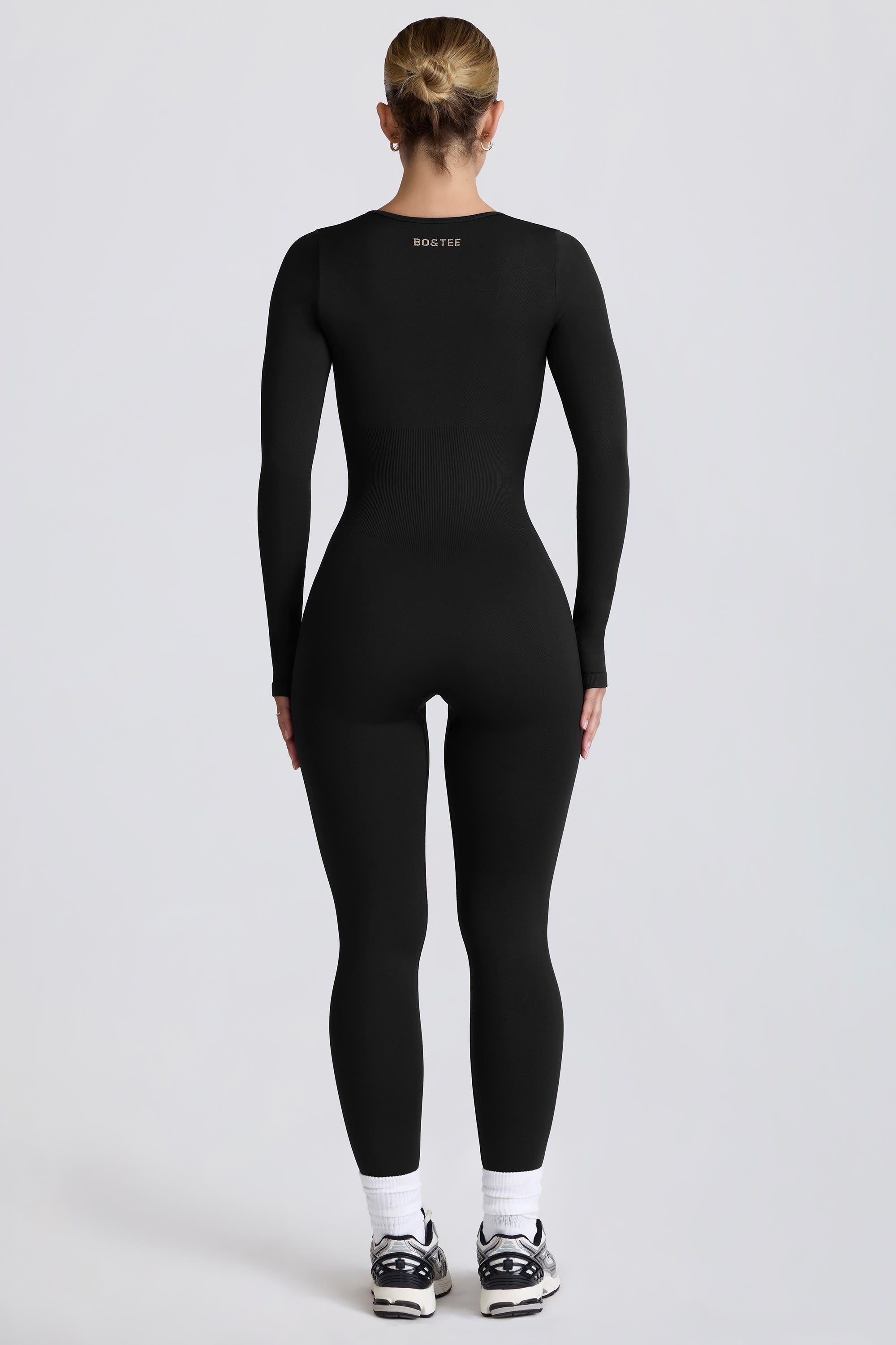 Super Sculpt Seamless Full-Length Jumpsuit in Black - Image 3