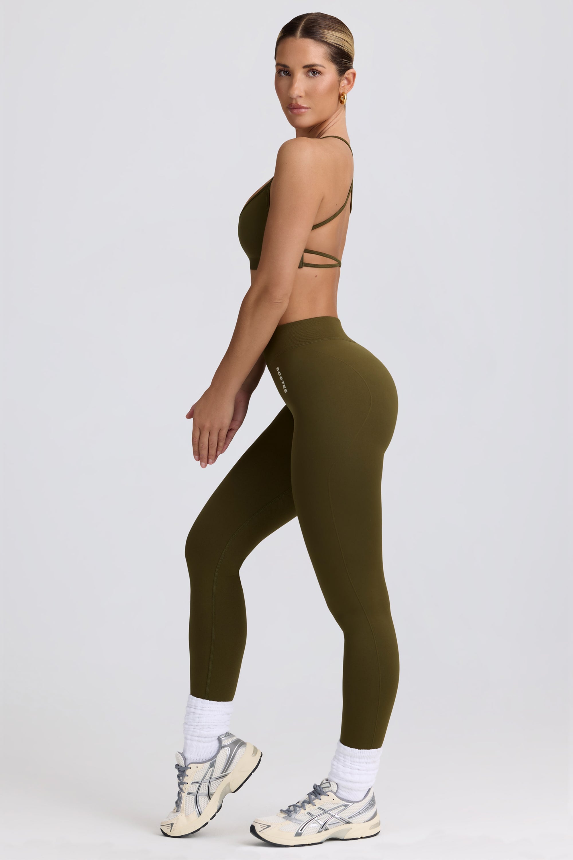 Super Sculpt Seamless High-Waist Leggings in Dark Green - Image 3