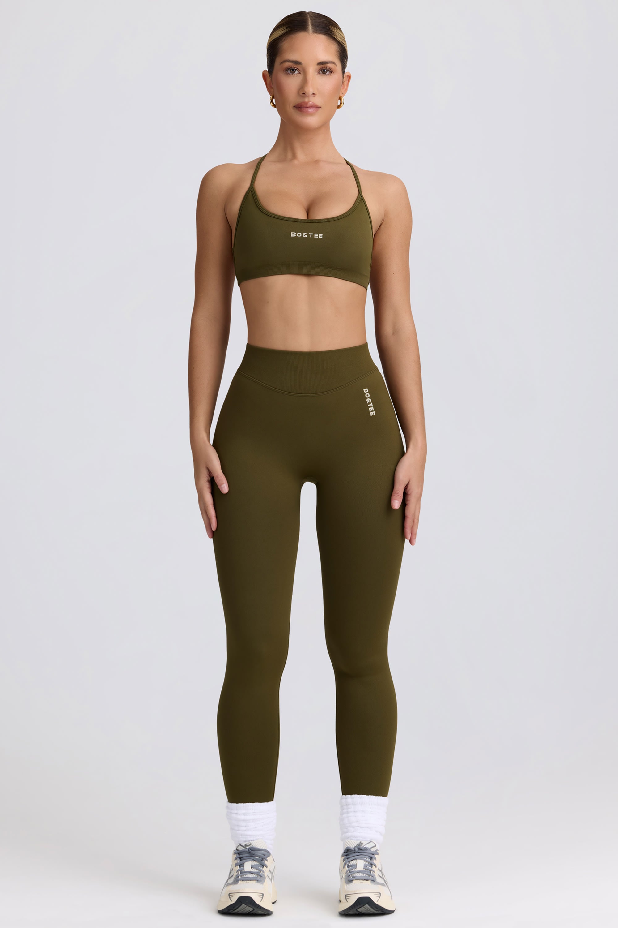 Super Sculpt Seamless High-Waist Leggings in Dark Green - Image 5