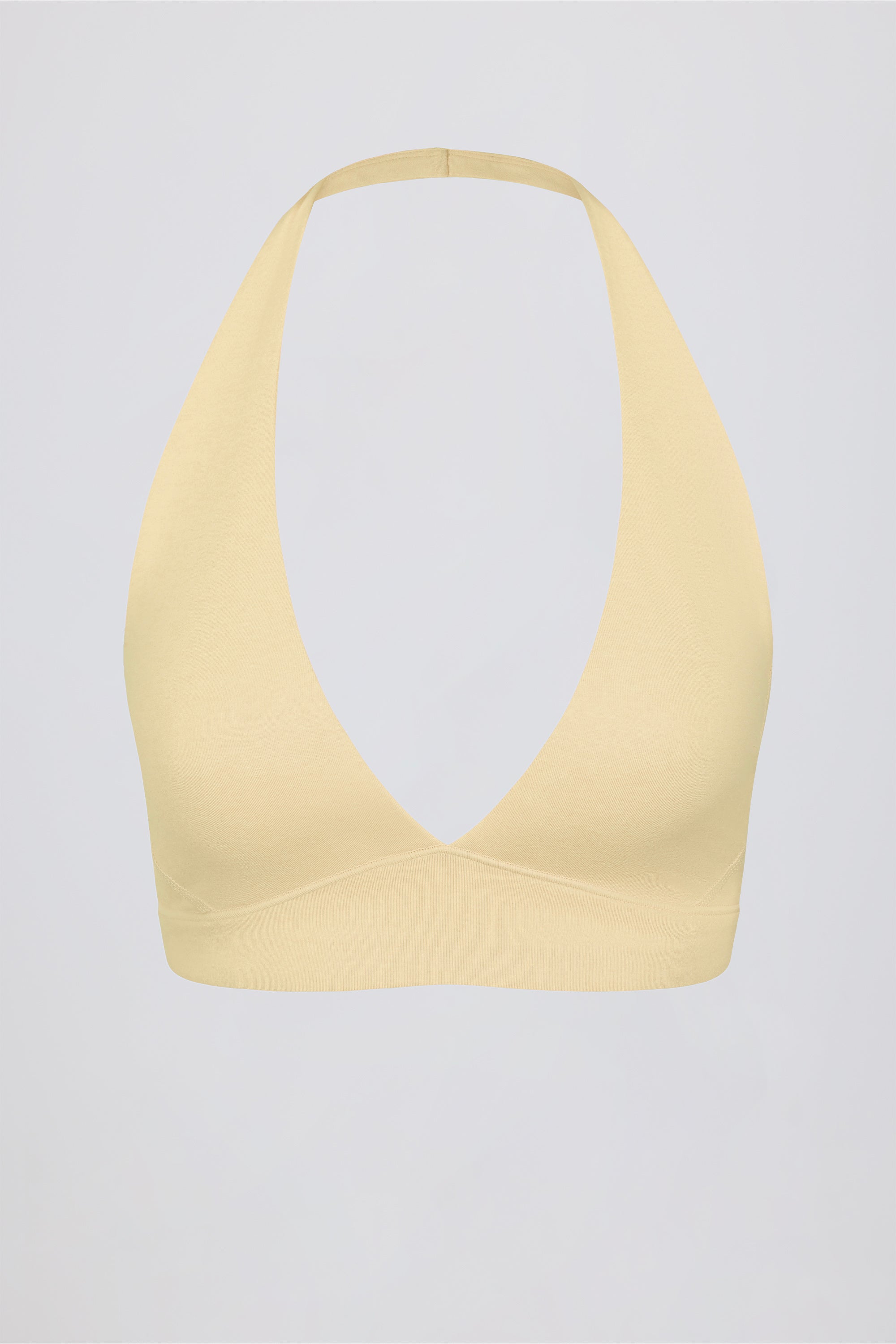 V-Neck Sports Bra in Lemon Marl - Image 5