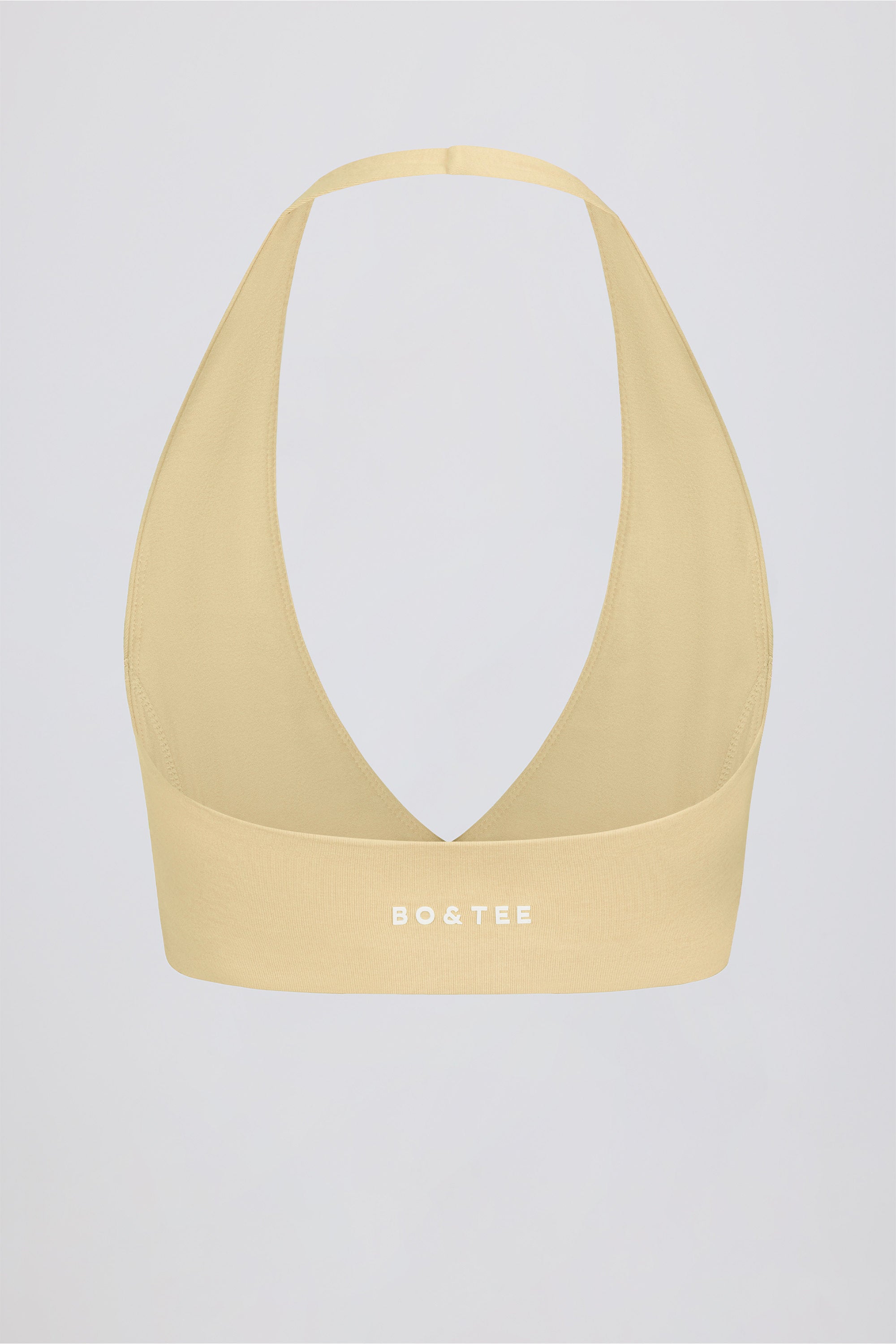 V-Neck Sports Bra in Lemon Marl - Image 6