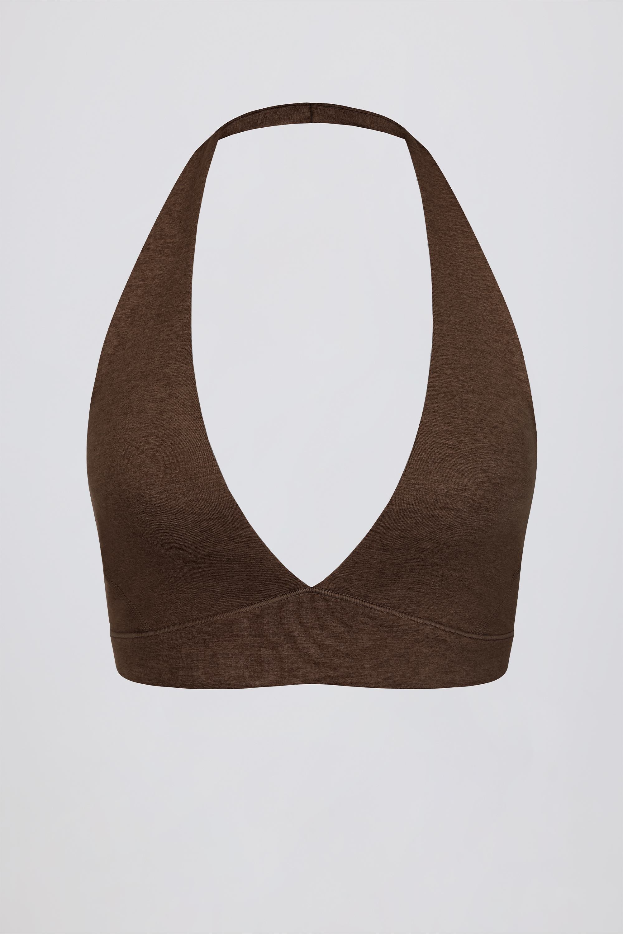 V-Neck Sports Bra in Pecan Marl - Image 6