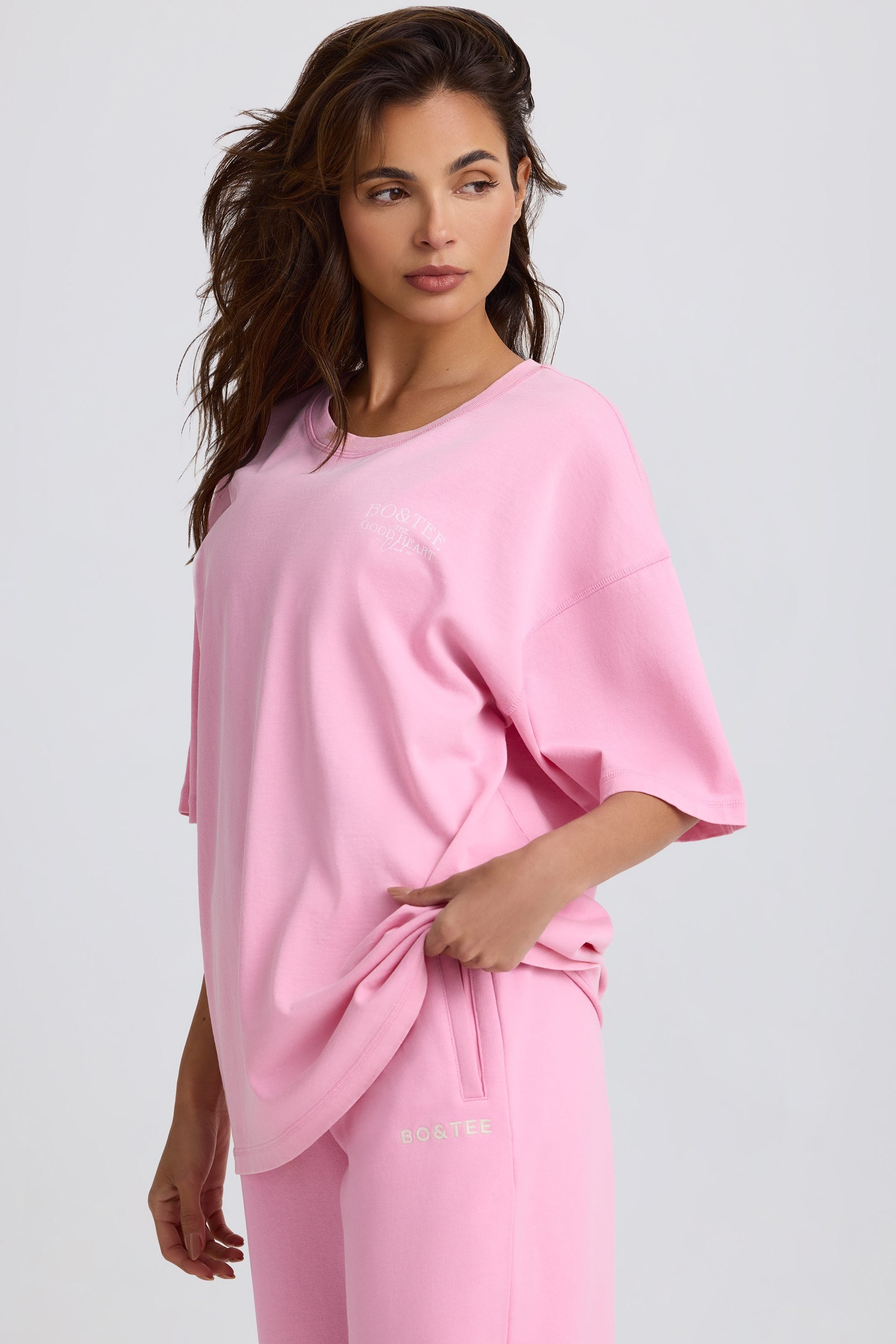Oversized T-Shirt in Baby Pink - Image 4