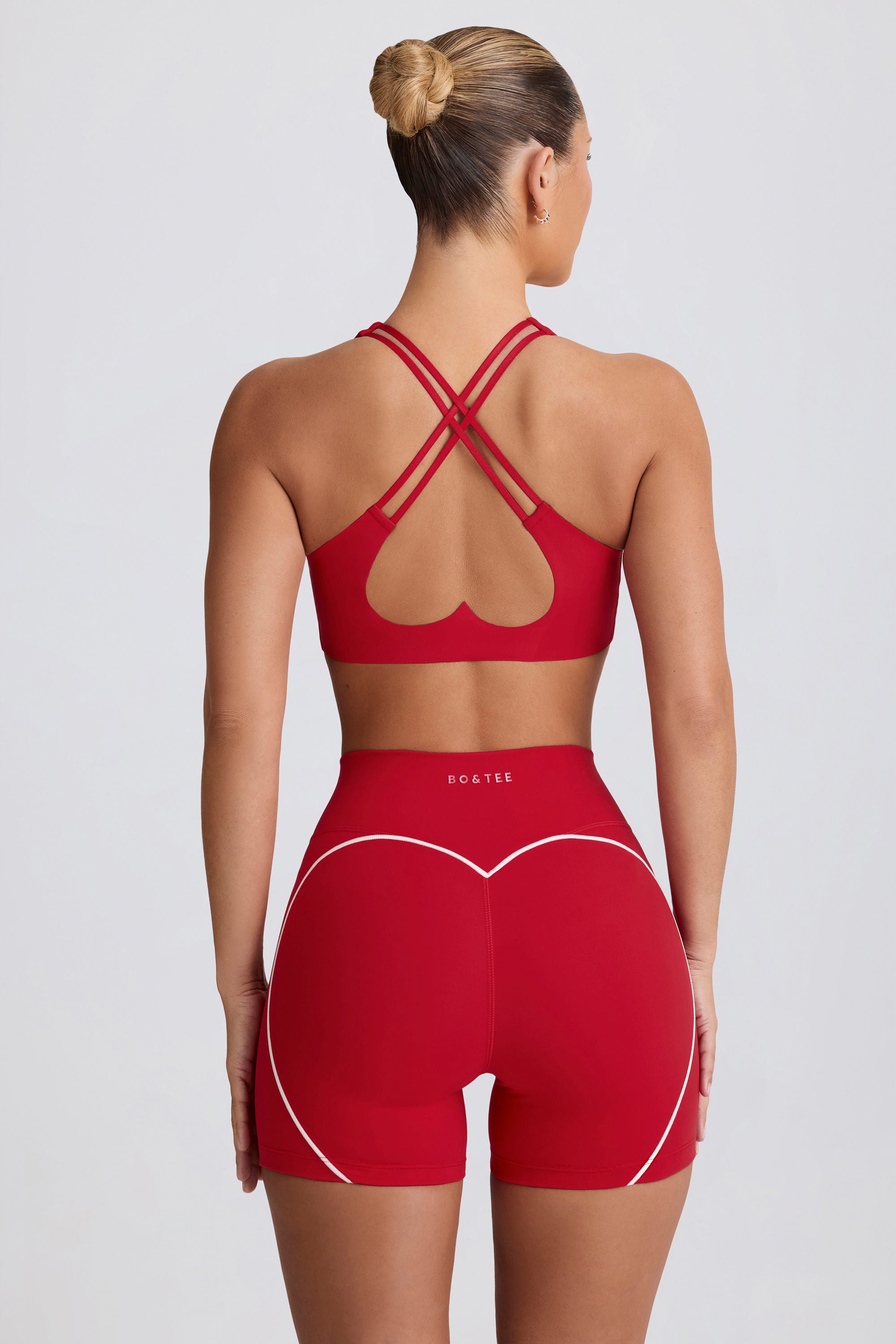 Soft Active Mini Shorts in Hot Red - Image 2