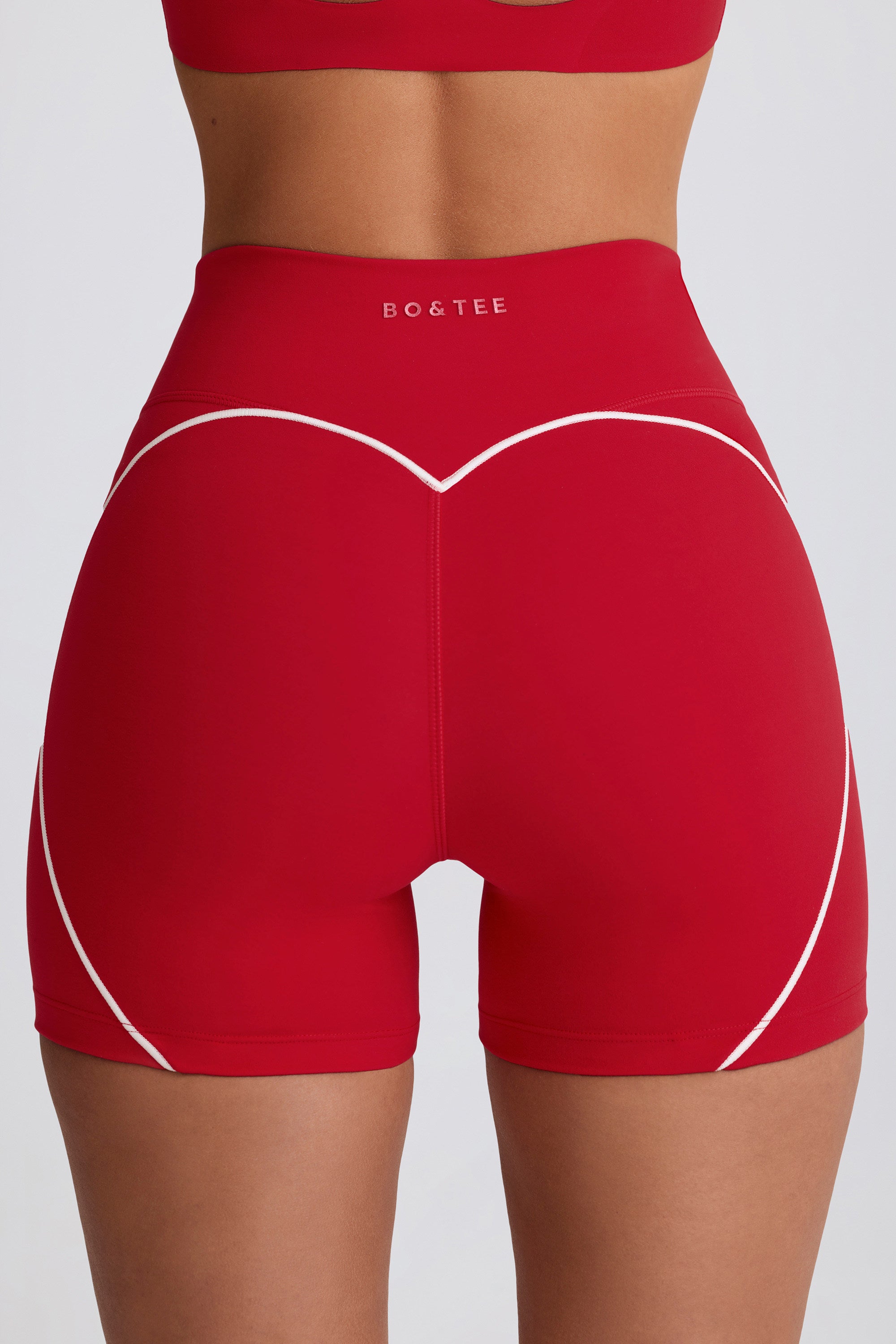 Soft Active Mini Shorts in Hot Red - Image 4