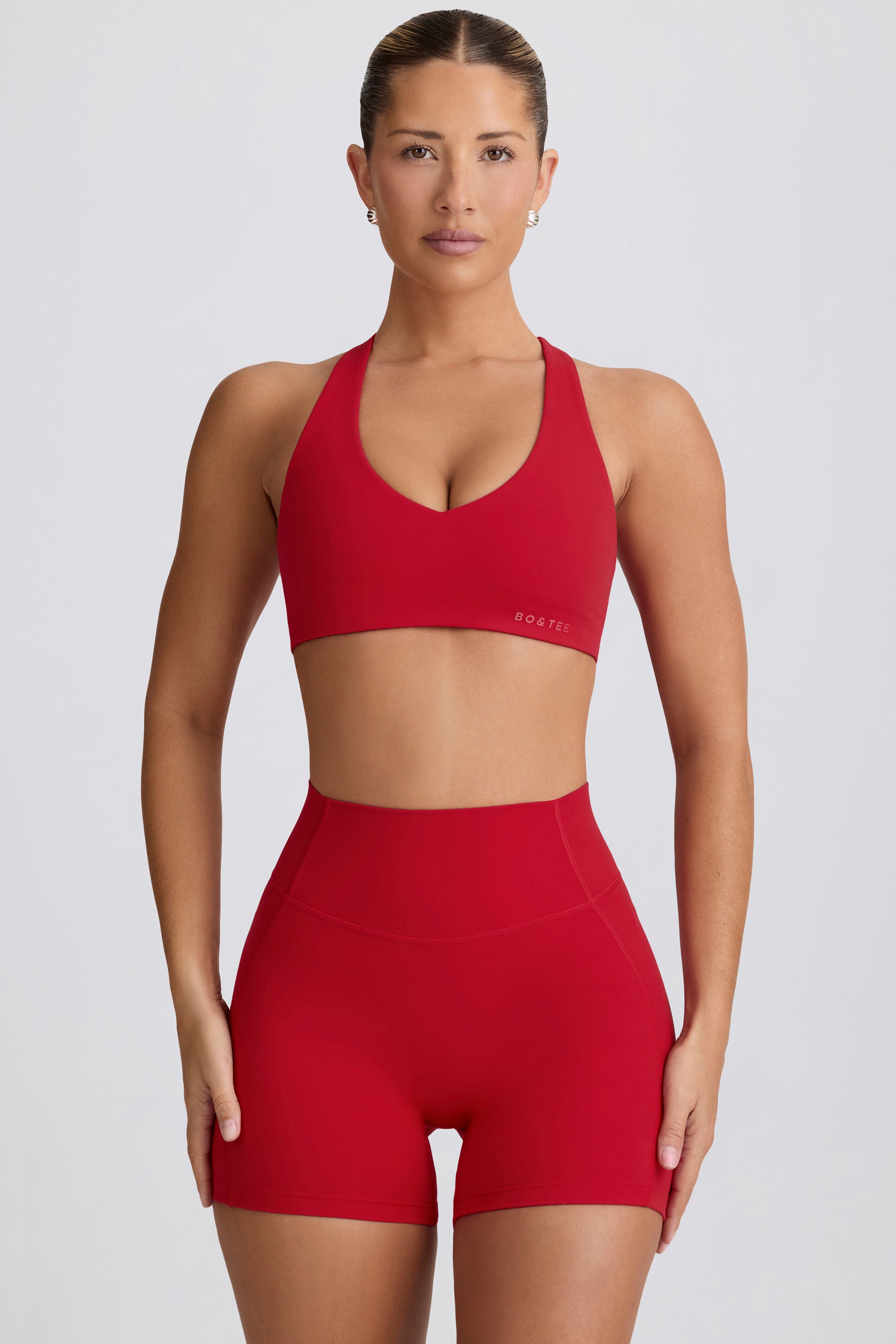 Soft Active Mini Shorts in Hot Red - Image 7