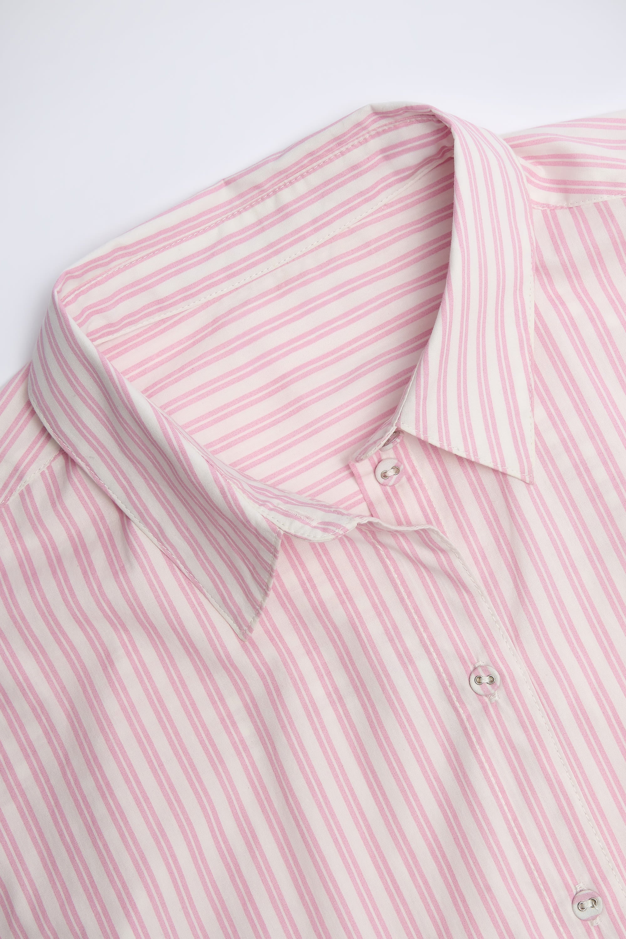 Lerici Oversized Shirt in Soft Mauve Stripe - Image 4