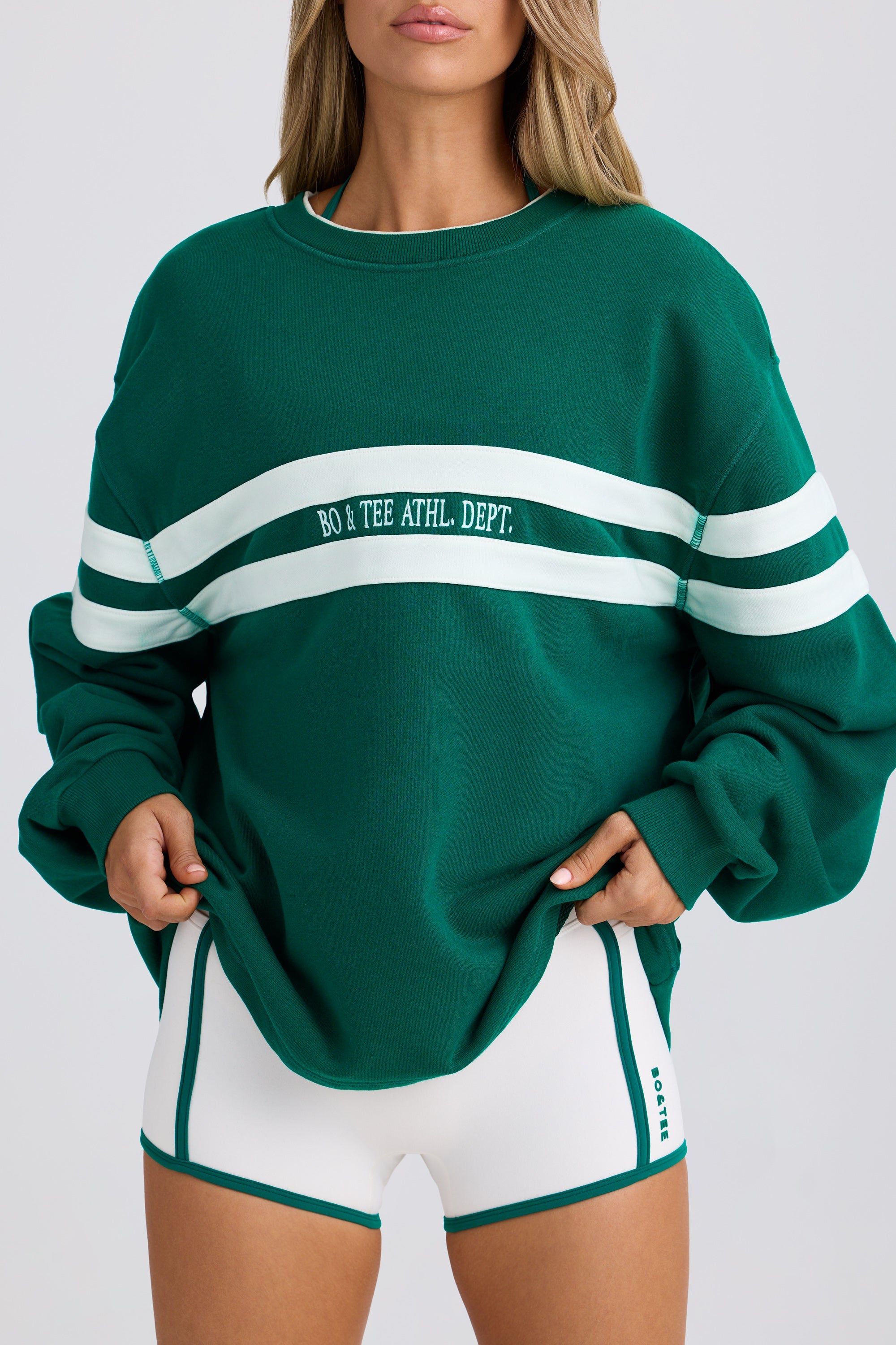 Oversized Sweatshirt in Varsity Green - Image 5