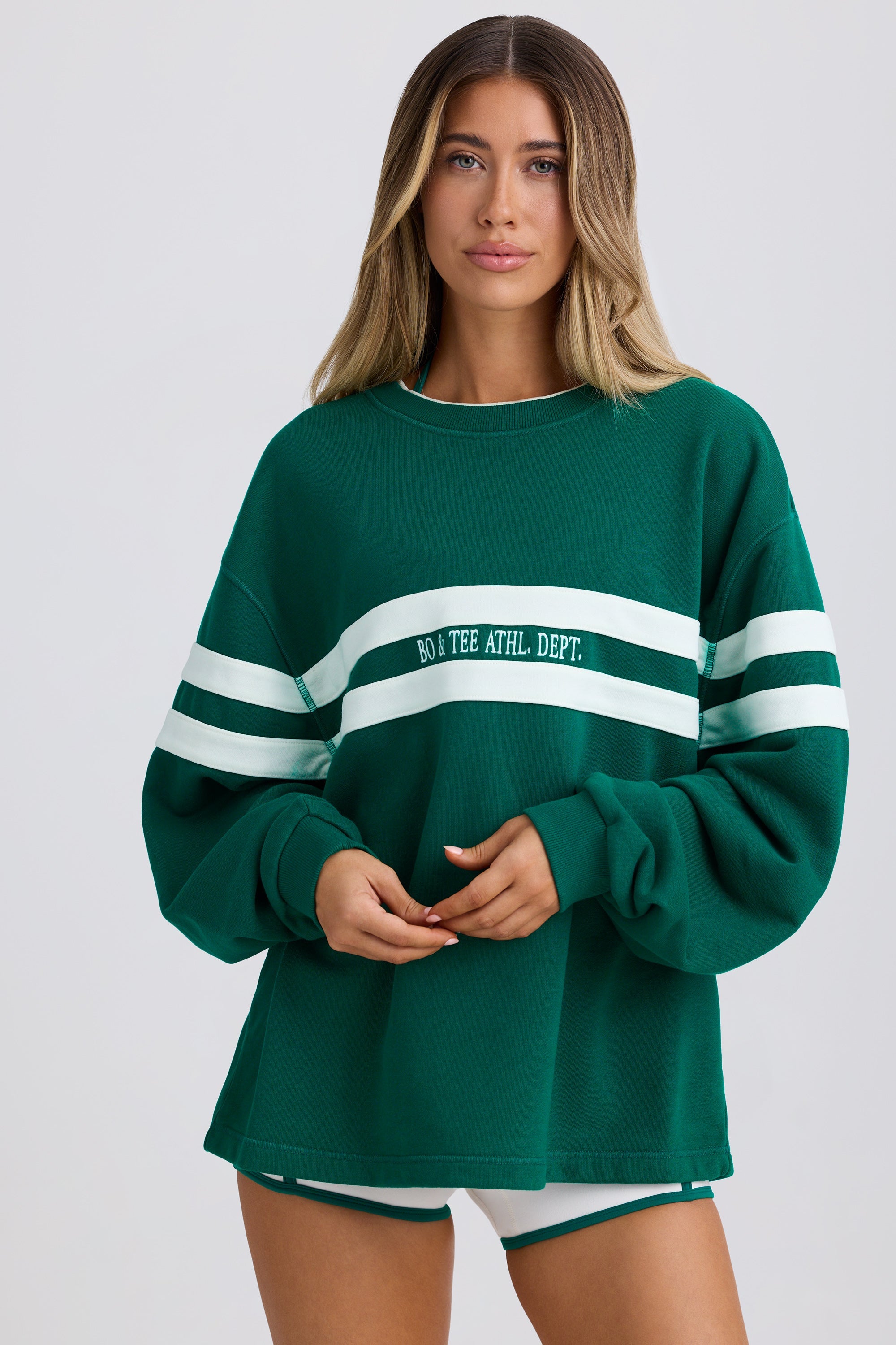 Oversized Sweatshirt in Varsity Green - Image 7