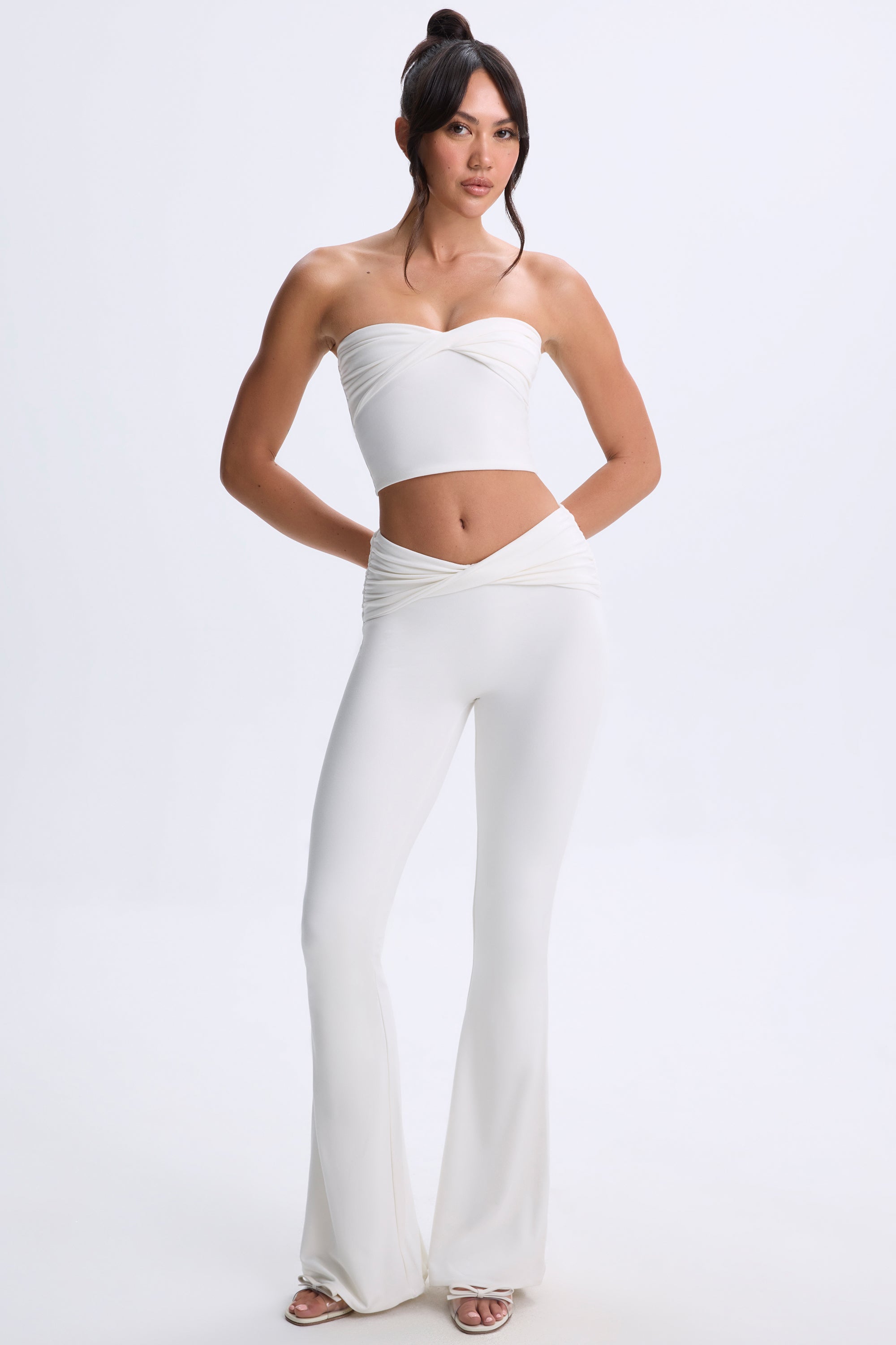 Twist-Front Bandeau Top in White - Image 7