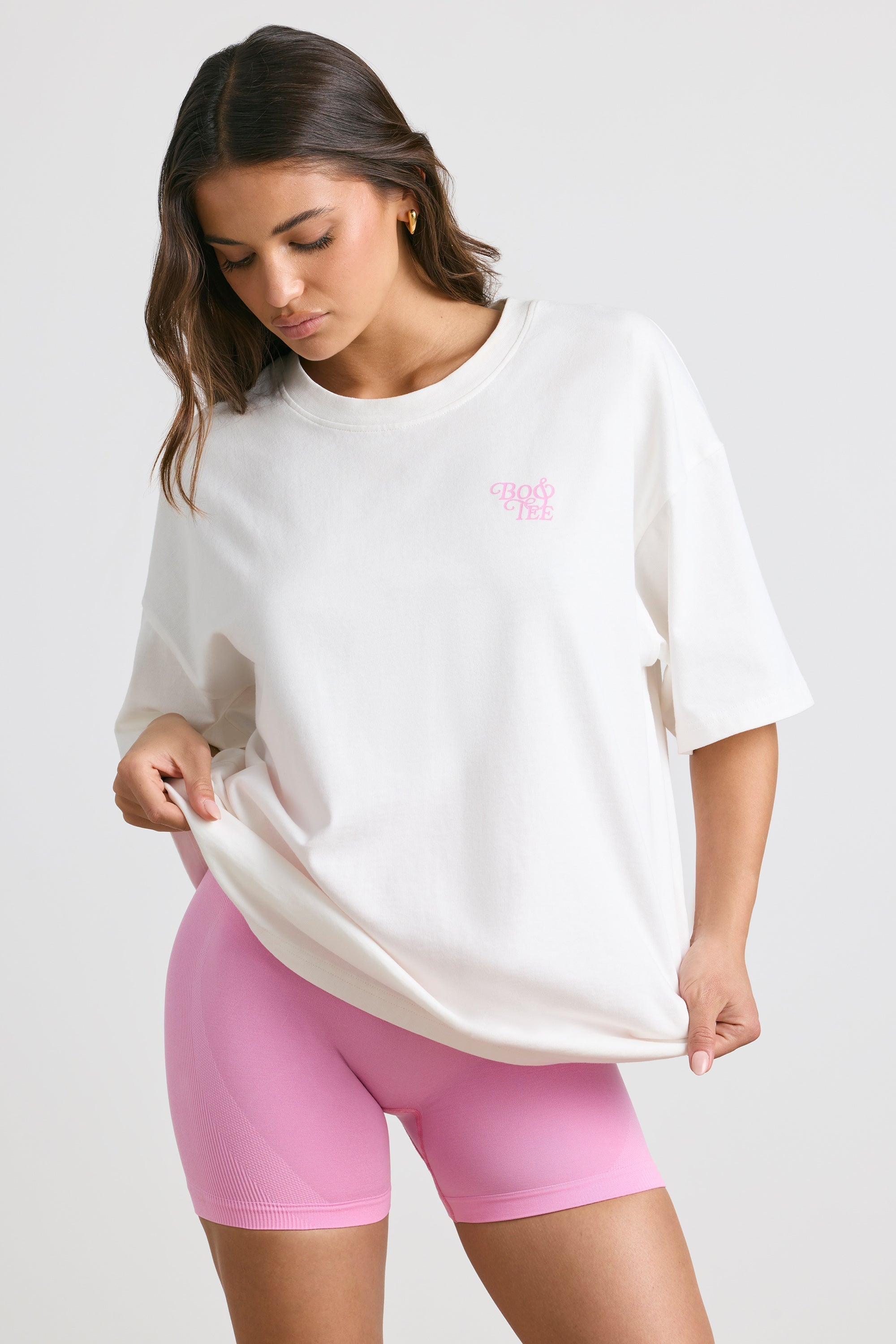 Angel Energy Oversized Short-Sleeve T-shirt in White - Image 7
