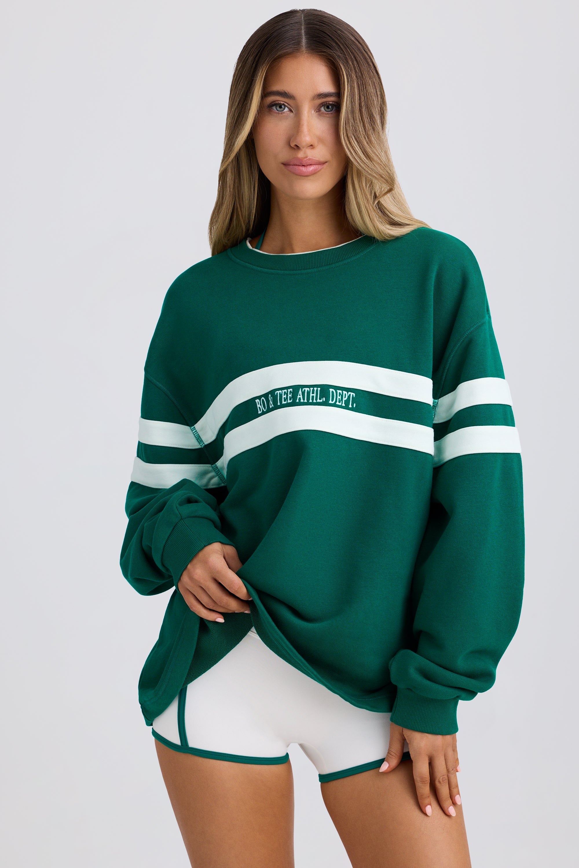 Oversized Sweatshirt in Varsity Green - Image 8
