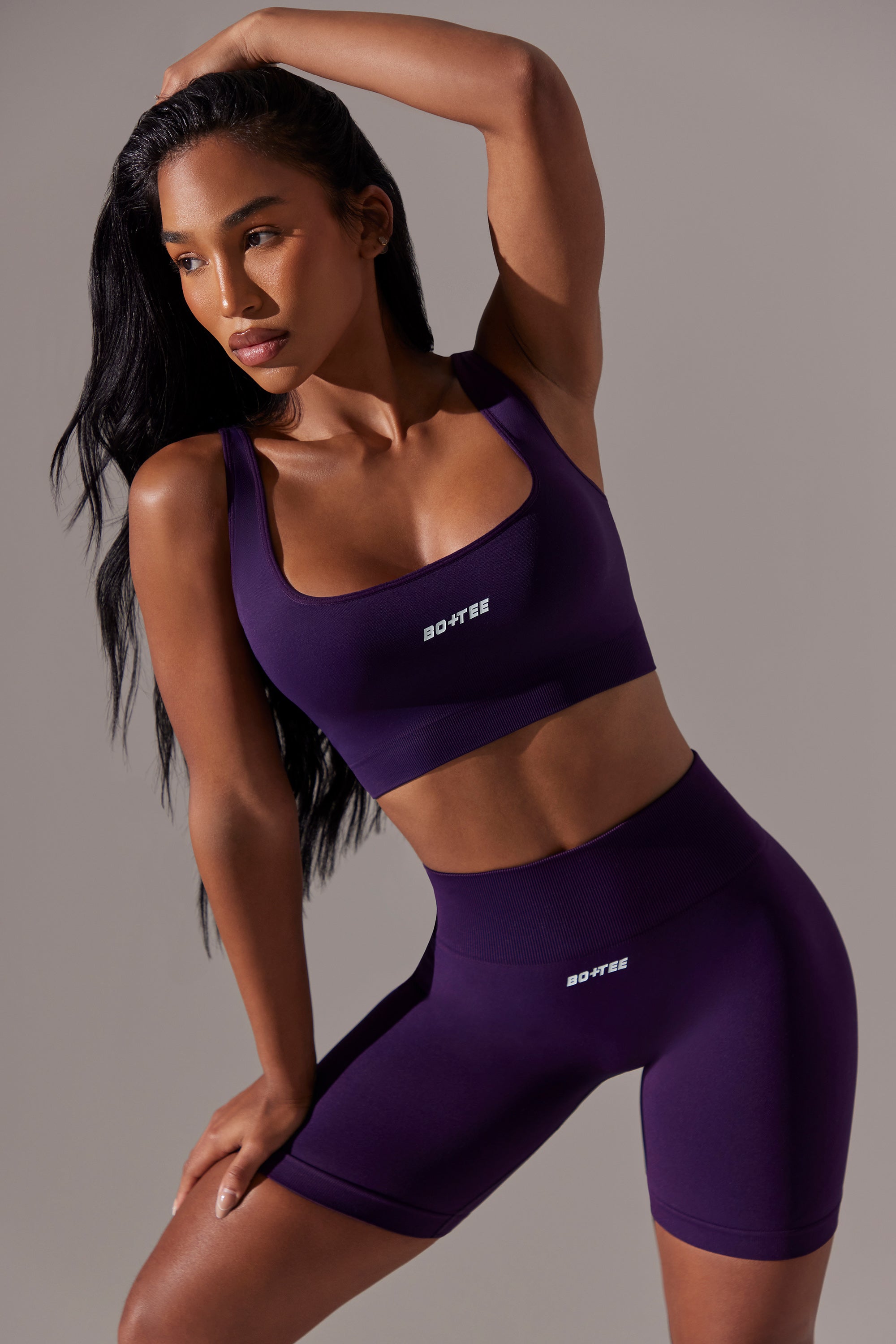 Zealous High Waist Biker Shorts in Purple - Image 4