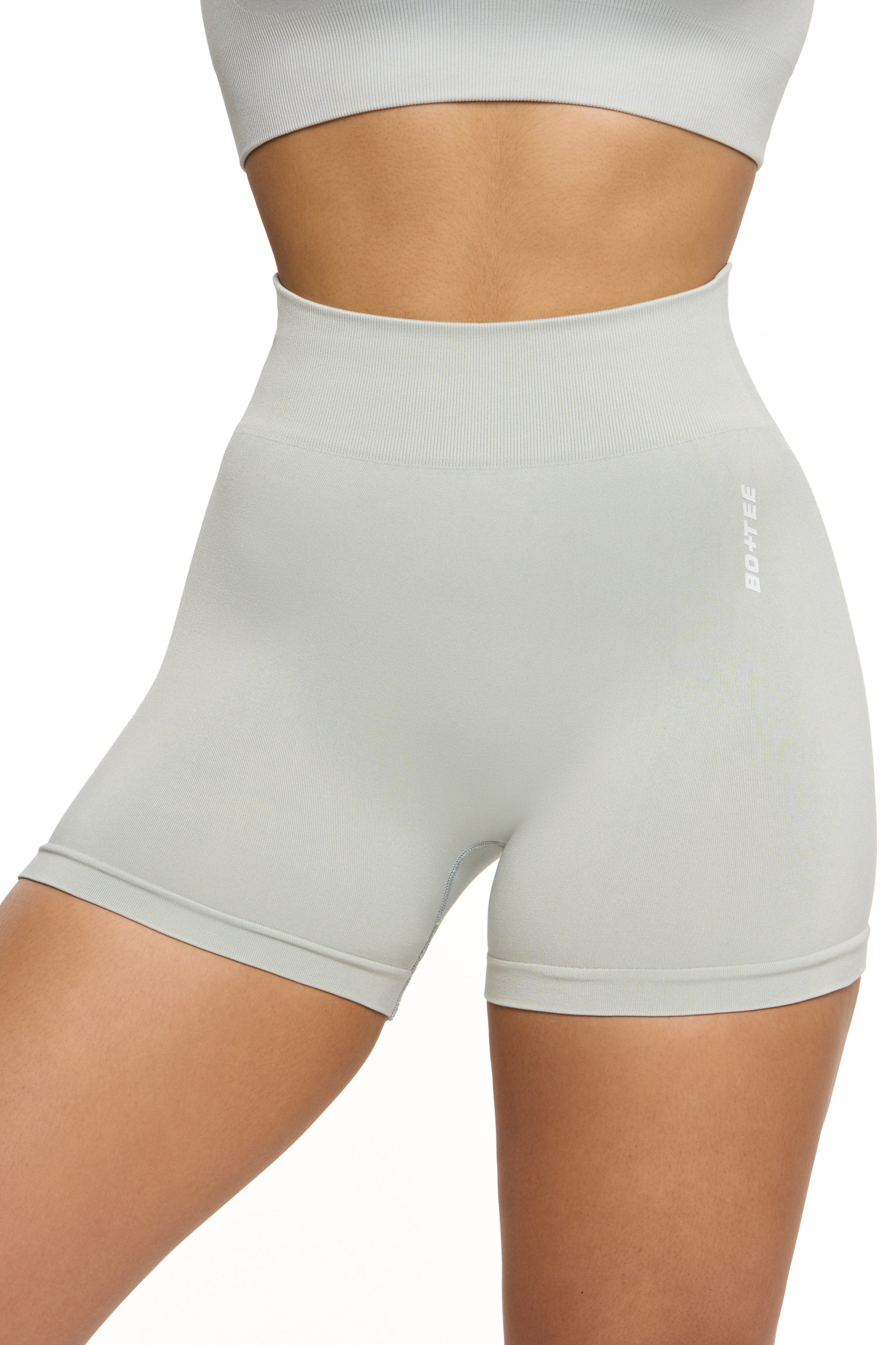 Invigorate Seamless High Waist Mini Shorts in Grey - Image 7
