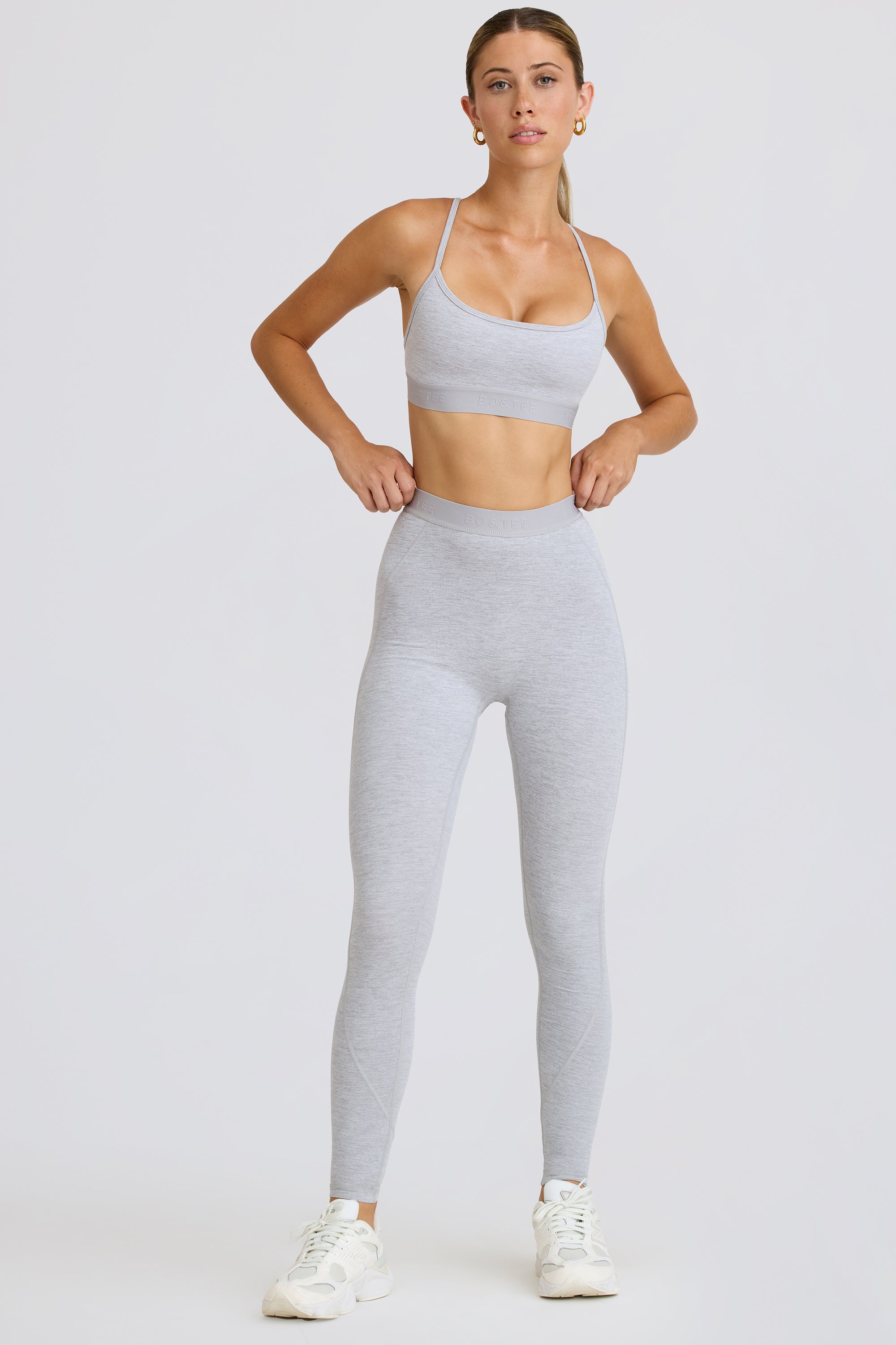 Courtside Classics Soft Active Leggings in Grey Marl