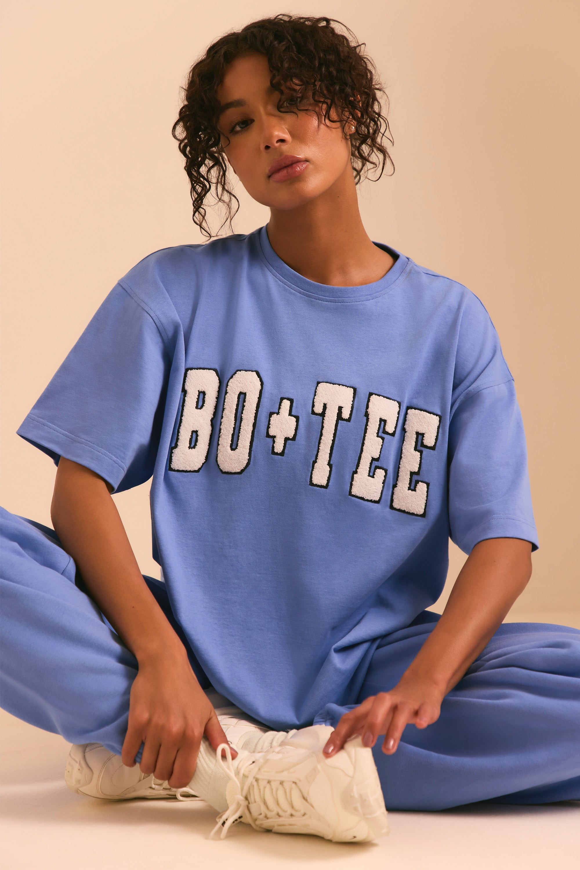 Ease Oversized Short Sleeve T-Shirt in Cerulean
