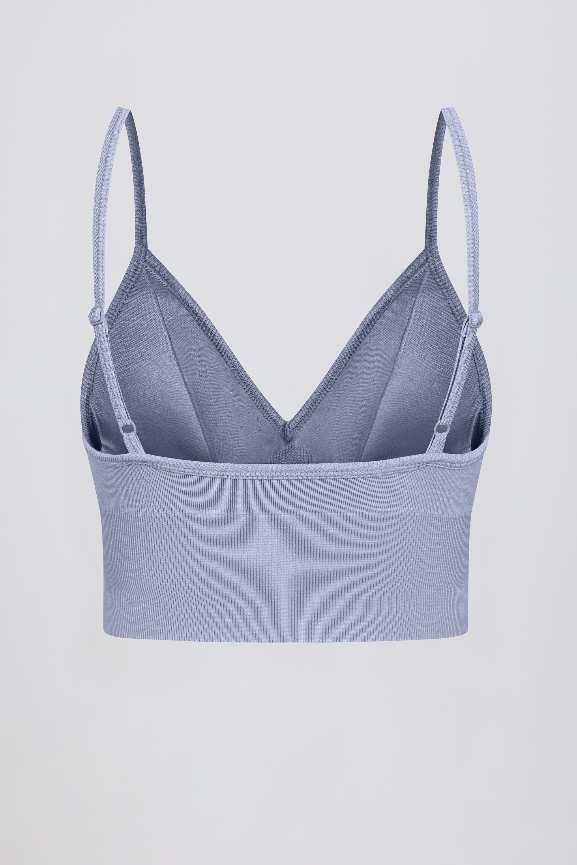 Define Luxe V-Neck Sports Bra in Blue Grey - Image 8