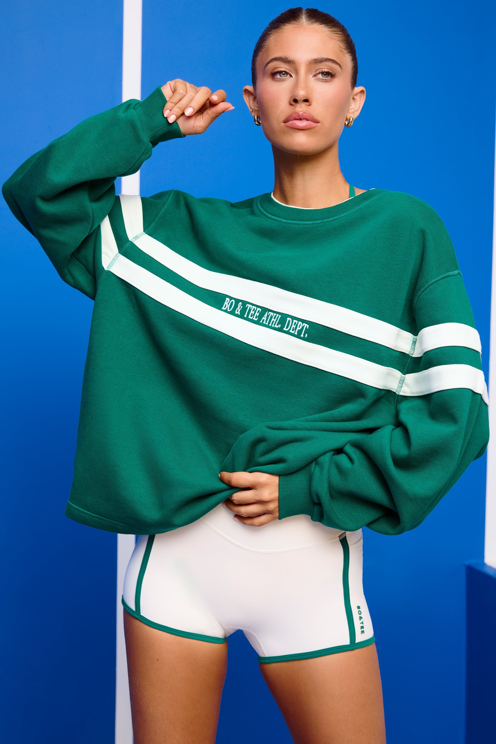 Oversized Sweatshirt in Varsity Green - Image 2