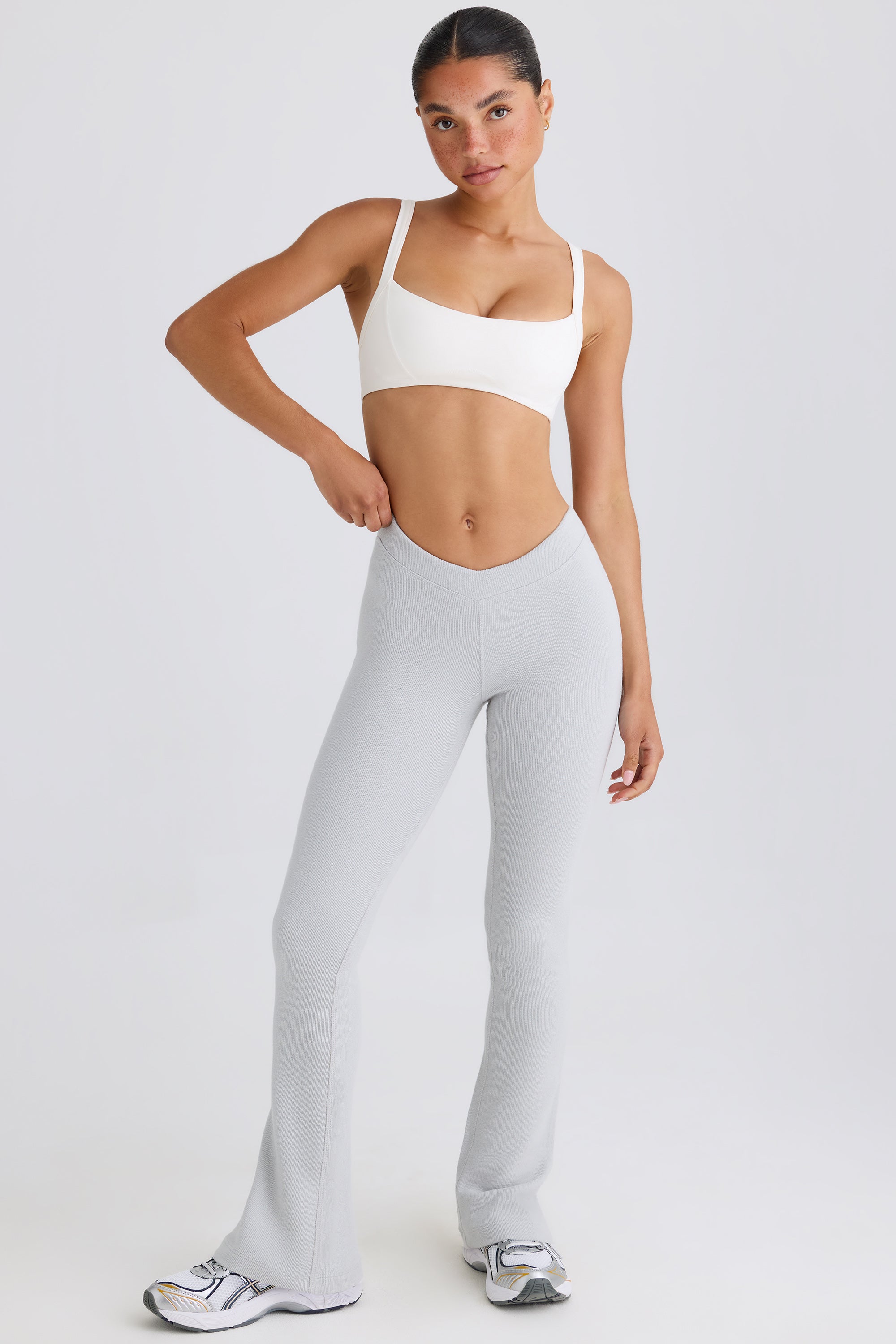 Jet Set Flared Trousers in Pacific Grey - Image 5
