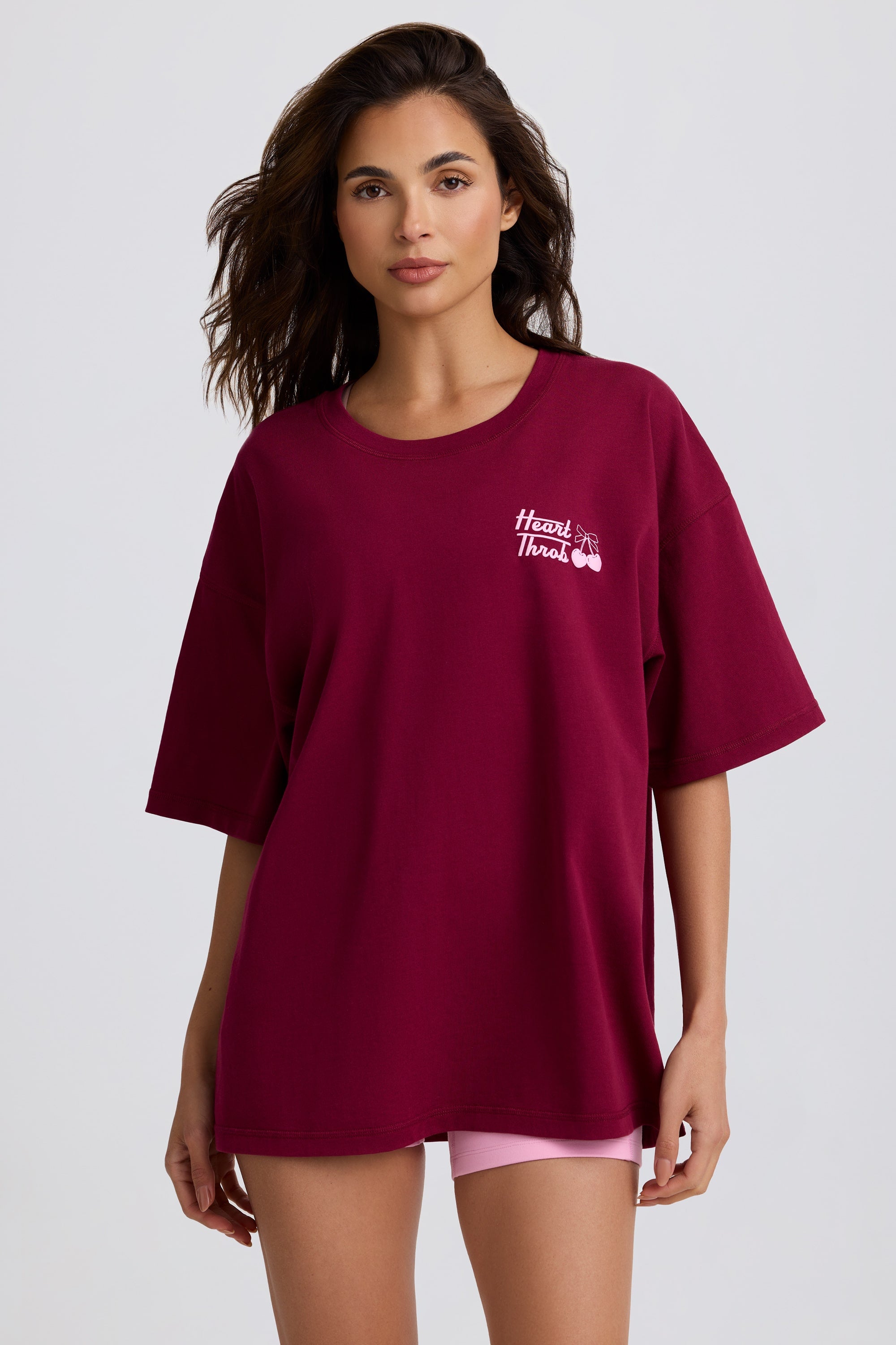 Oversized T-Shirt in Burgundy - Image 7