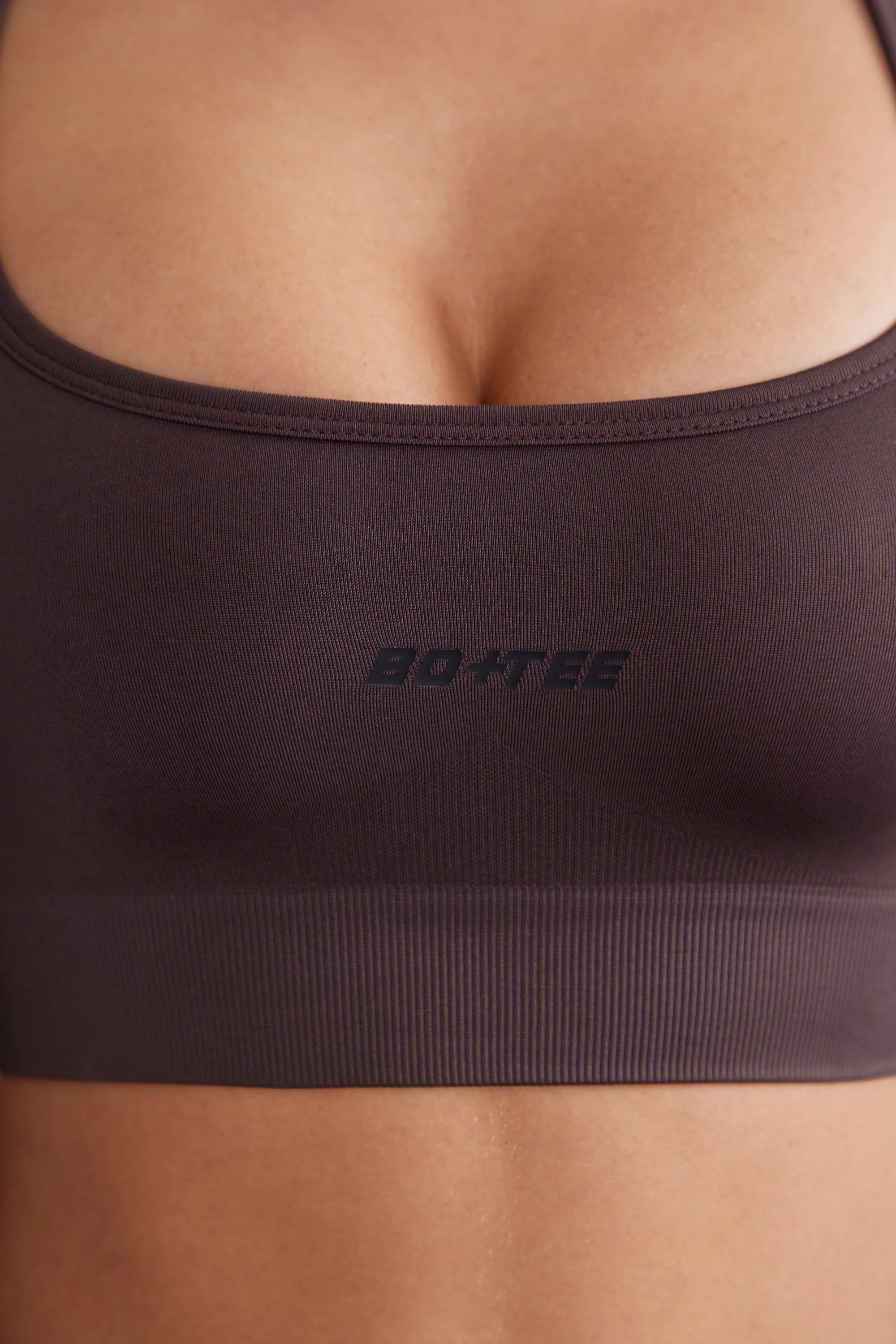 Long Sleeve Crop Top in Brown - Image 5
