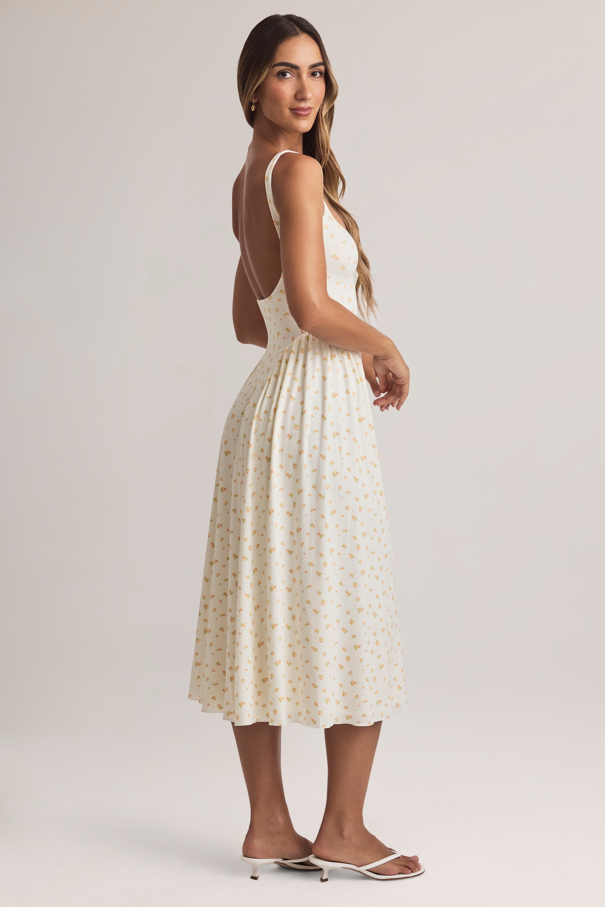 Aireen Modal A-Line Midaxi Dress in Floral Print