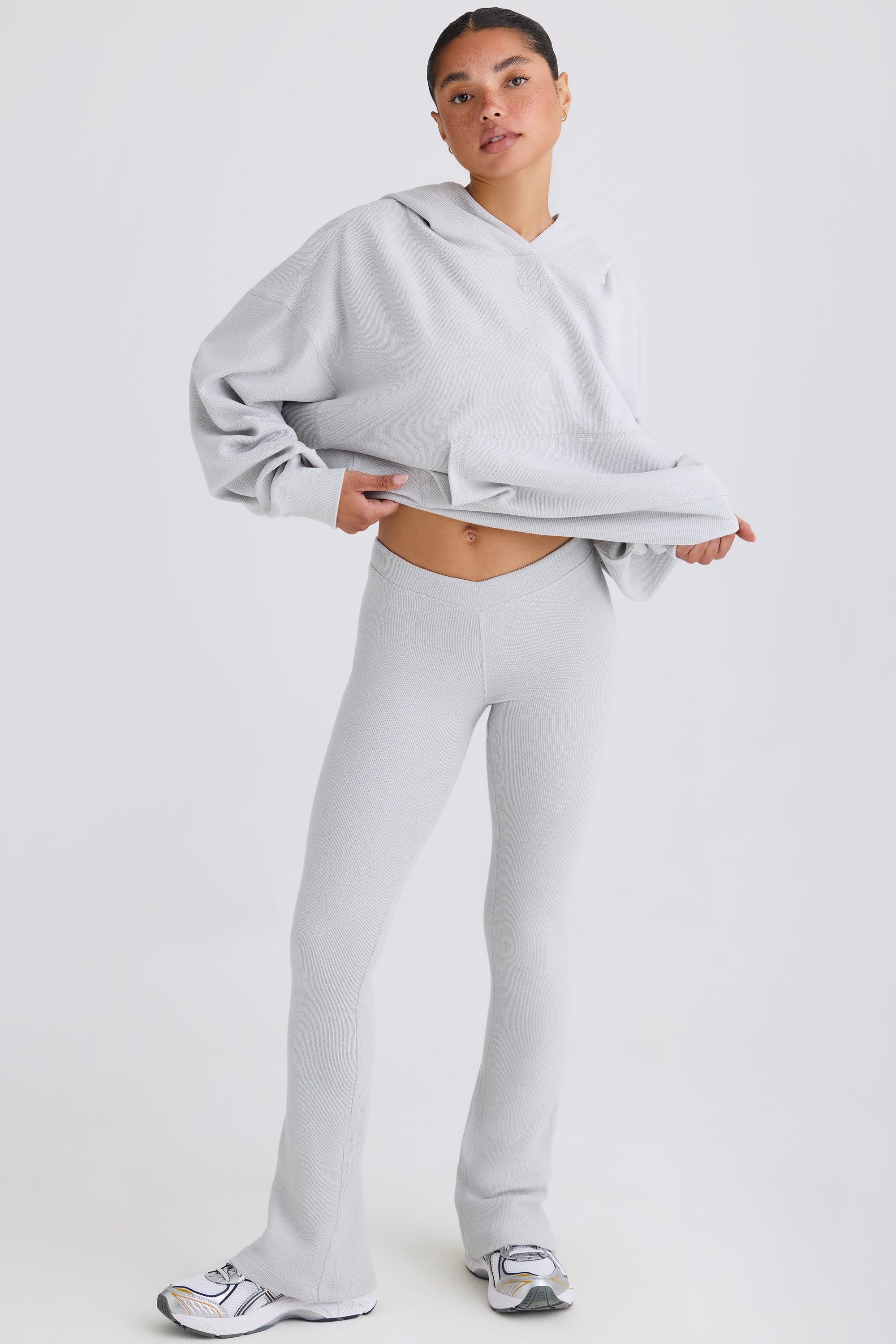 Jet Set Flared Trousers in Pacific Grey - Image 7