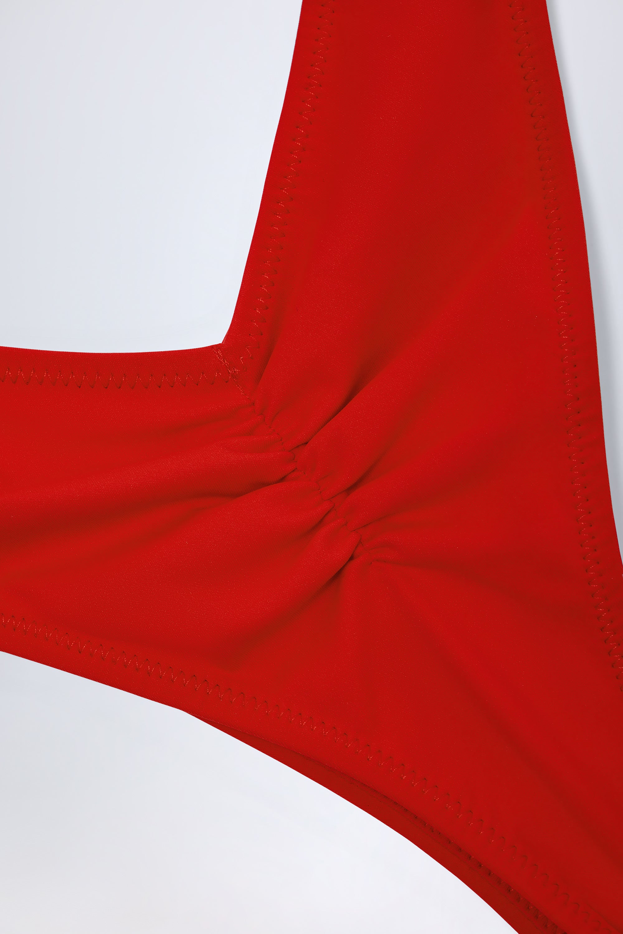 Pacifico Ruched Cheeky Bikini Bottoms in Fiery Red - Image 6