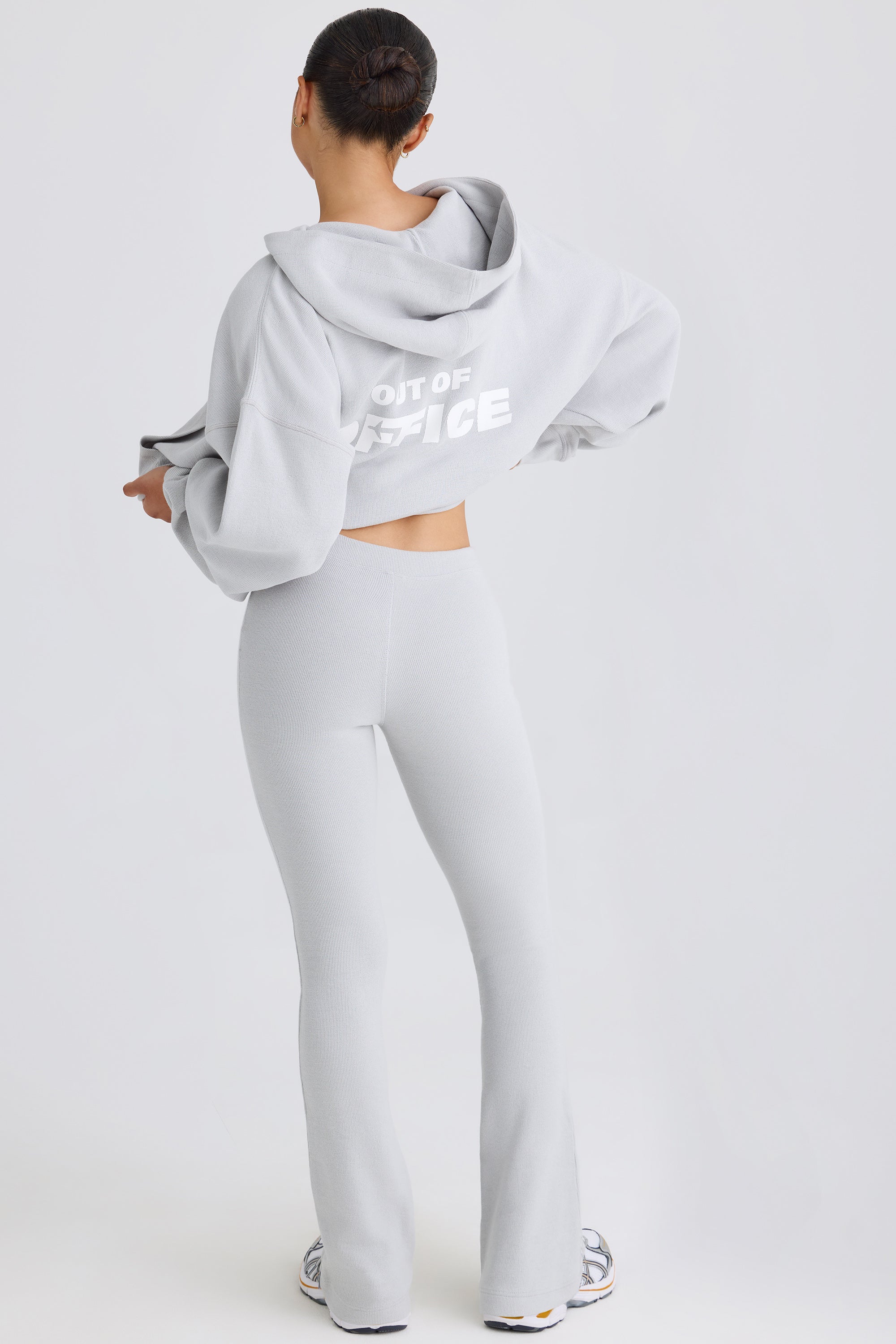 Jet Set Flared Trousers in Pacific Grey - Image 2